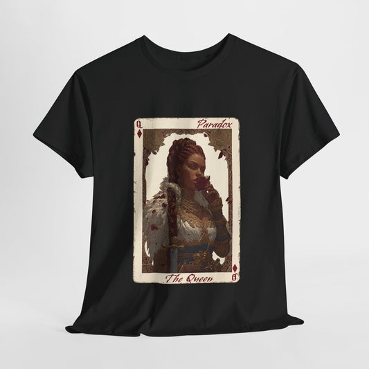 Black t-shirt with graphic shirt of the queen of diamond