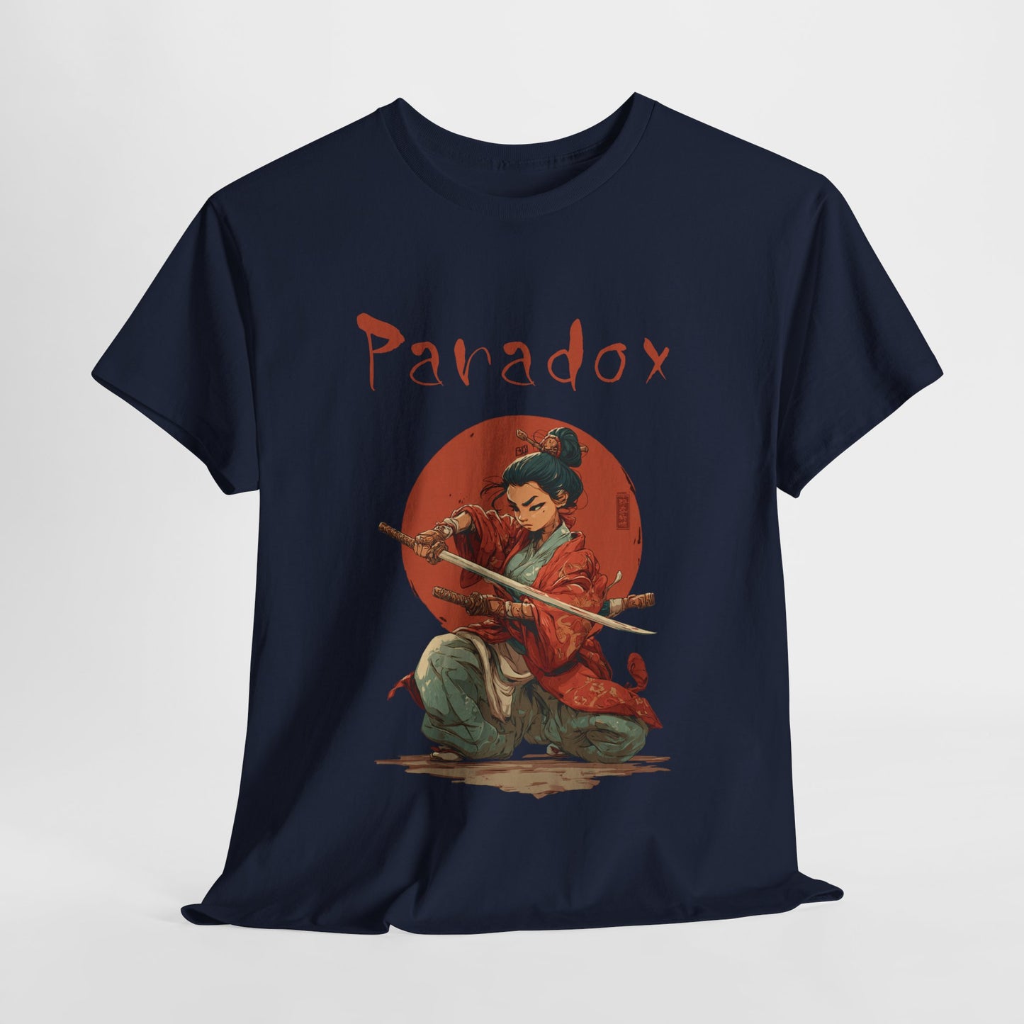 Blue t-shirt of Japanese lady Samurai
