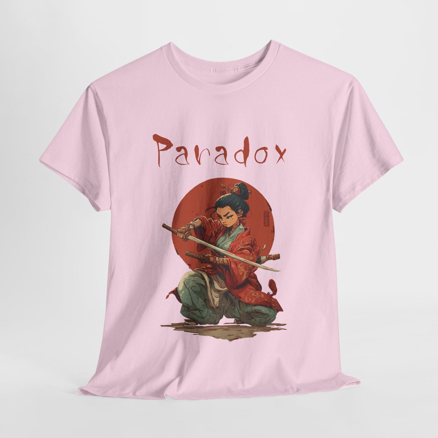 Pink t-shirt of Japanese lady Samurai