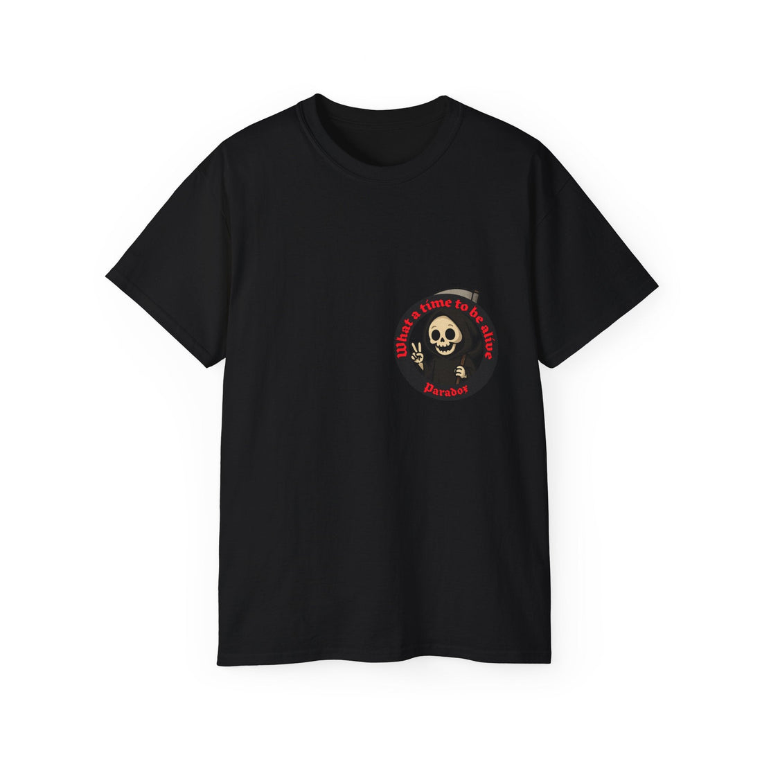What a Time to Be Alive: The Grim Reaper Tee That Says It All
