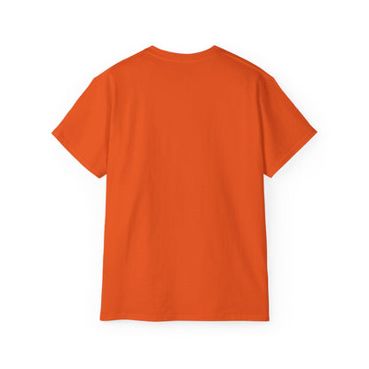 Orange t-shirt on a white background