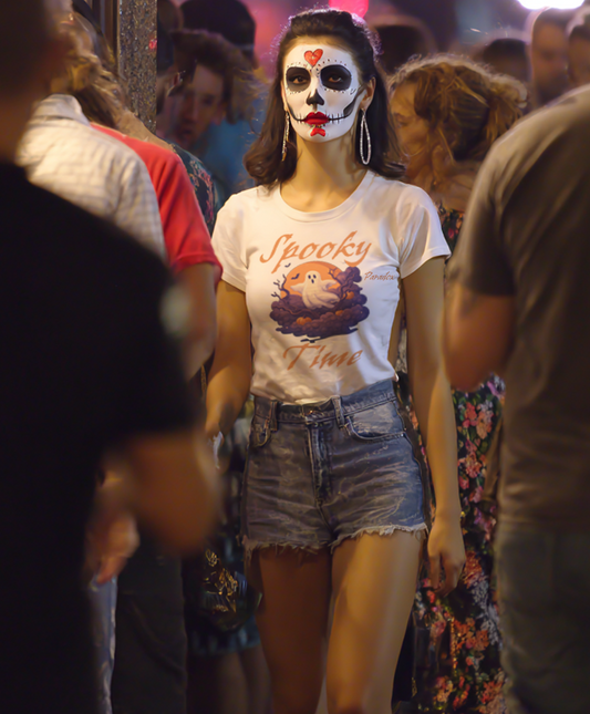 Spooky time halloween ghost graphic shirt