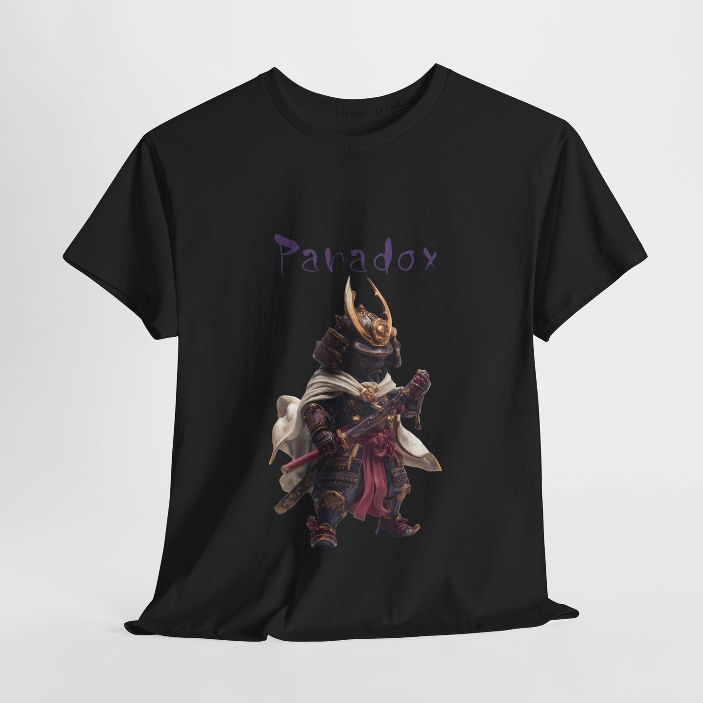 Black graphic t-shirt of a ninja