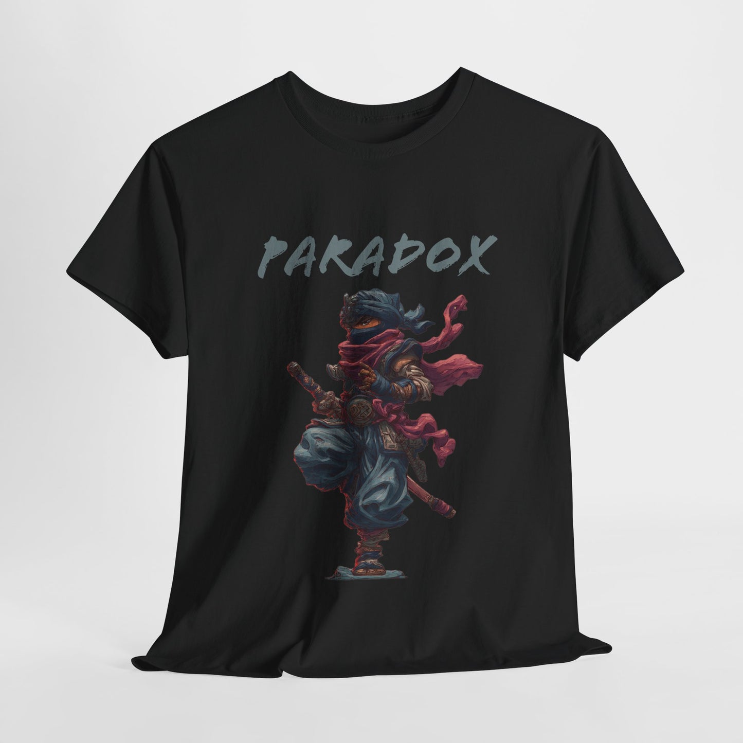 Black t-shirt with a graphic of a ninja
