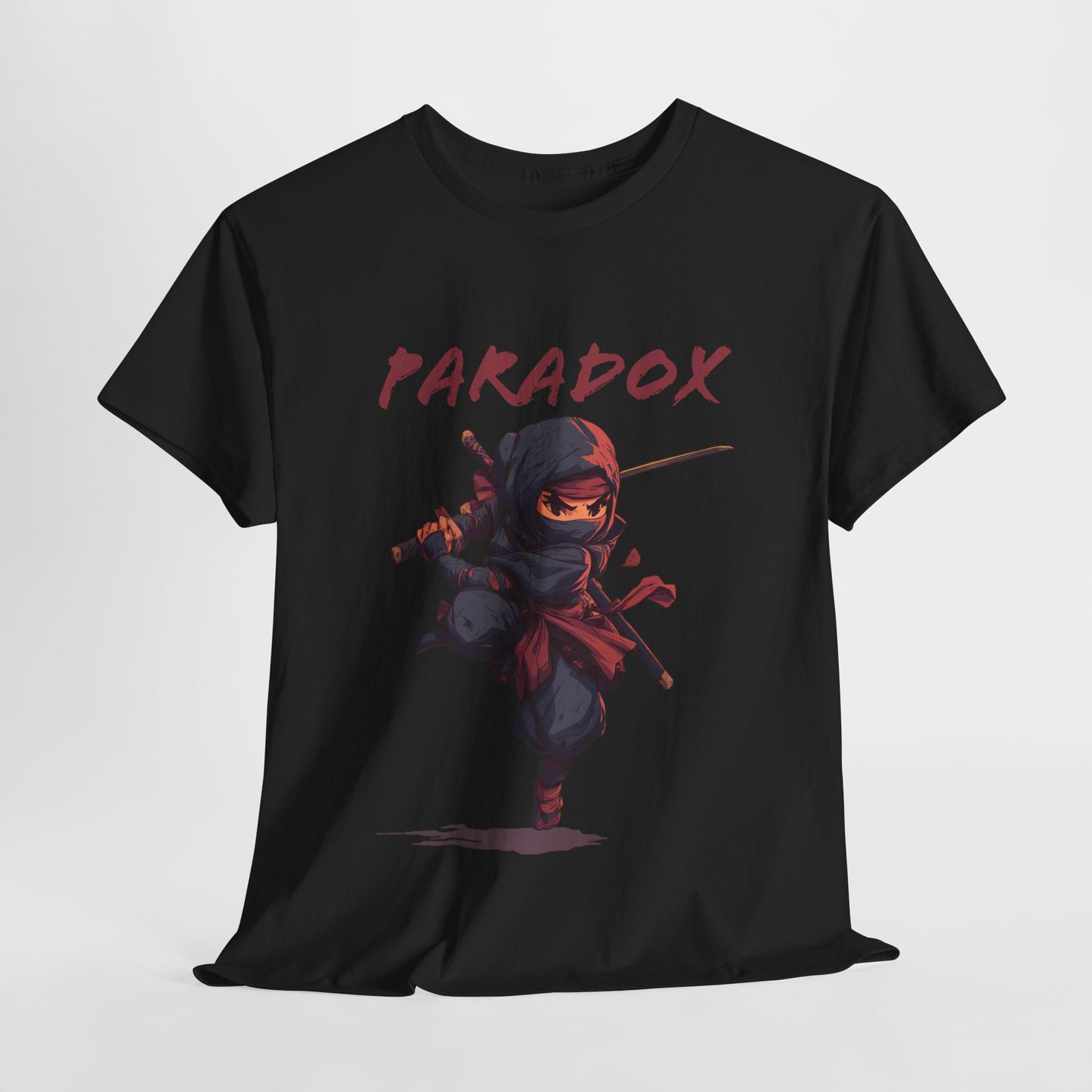 Black t-shirt with a graphic of a ninja