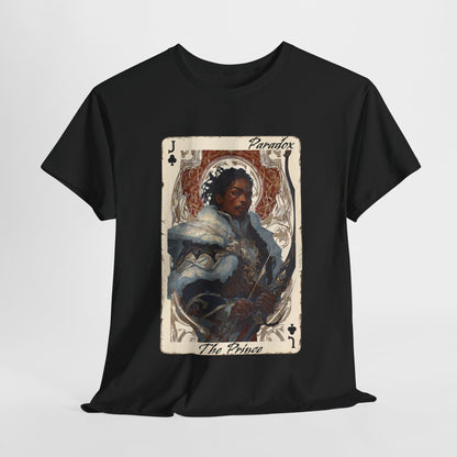 Black t-shirt with graphic shirt of the prince of clubs