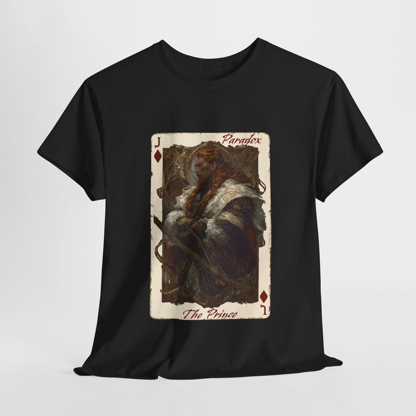 Black t-shirt with graphic shirt of the prince of diamond
