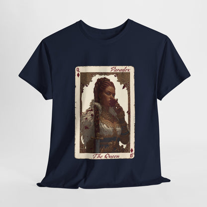 Blue t-shirt with graphic shirt of the queen of diamond