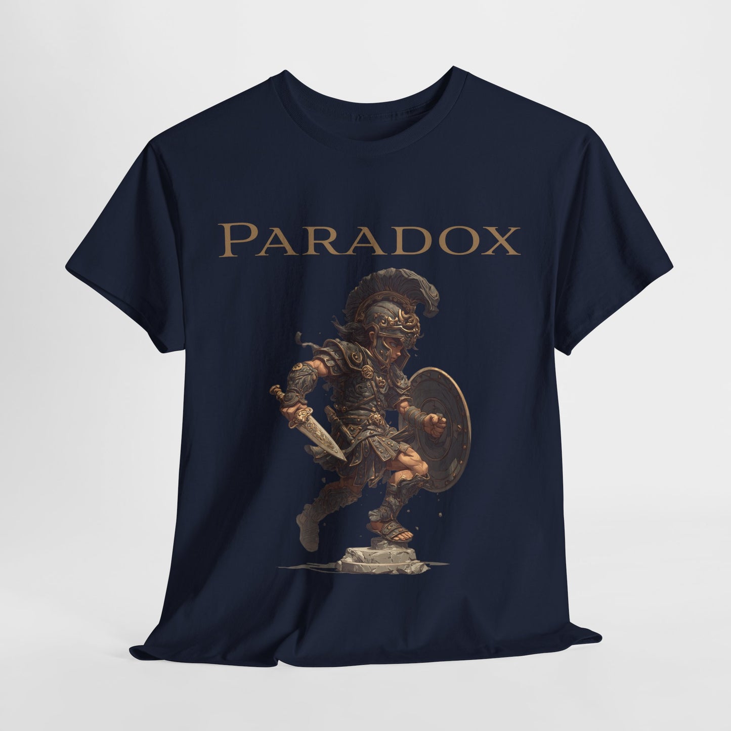 Dark Blue t-shirt with a graphic of a warrior featuring a gladiator.
