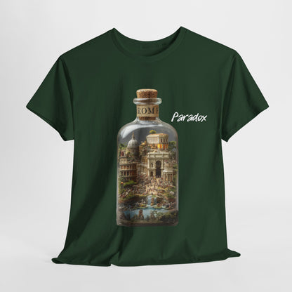 Green t-shirt of graphic bottle of Rome