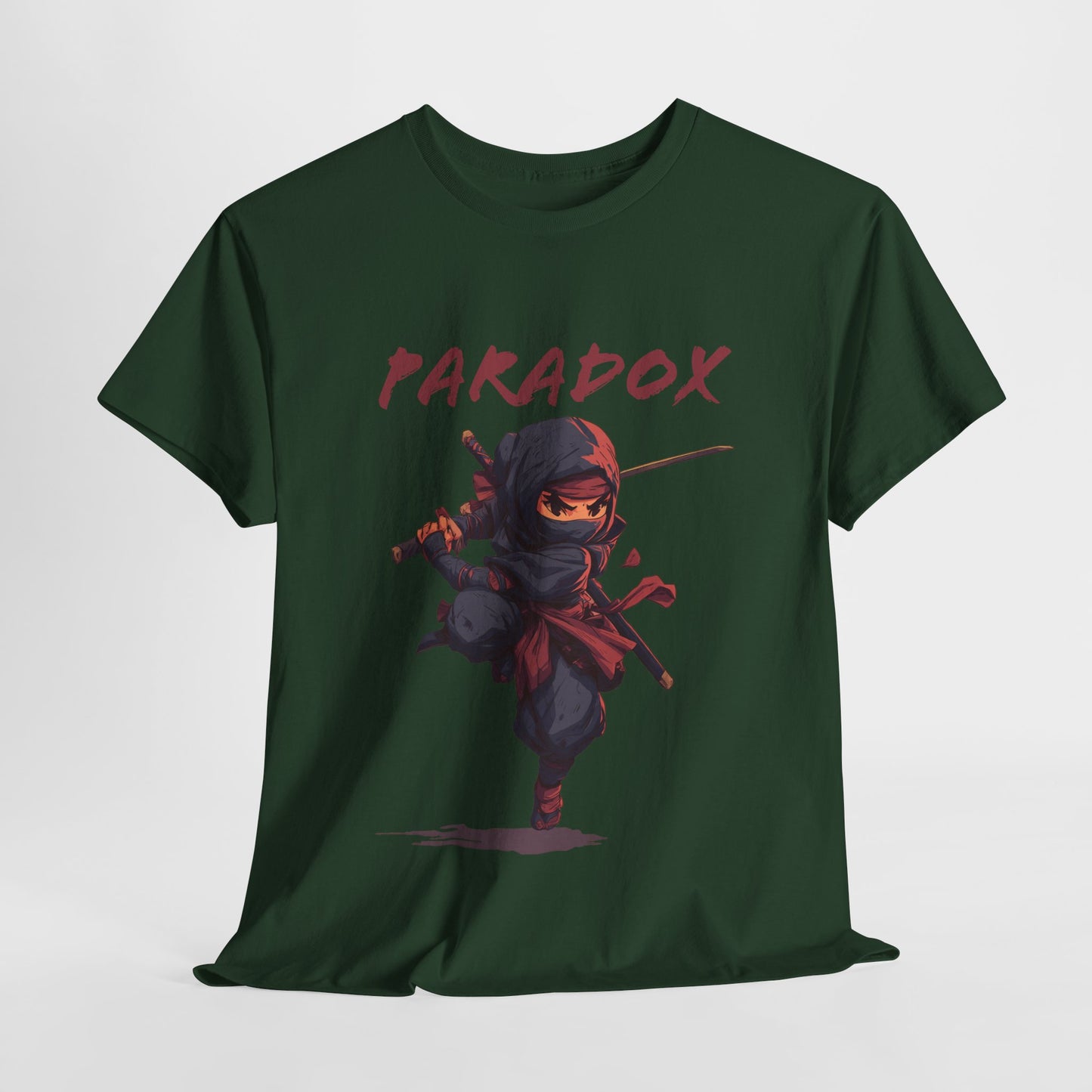 Green t-shirt with a graphic of a ninja 2.0
