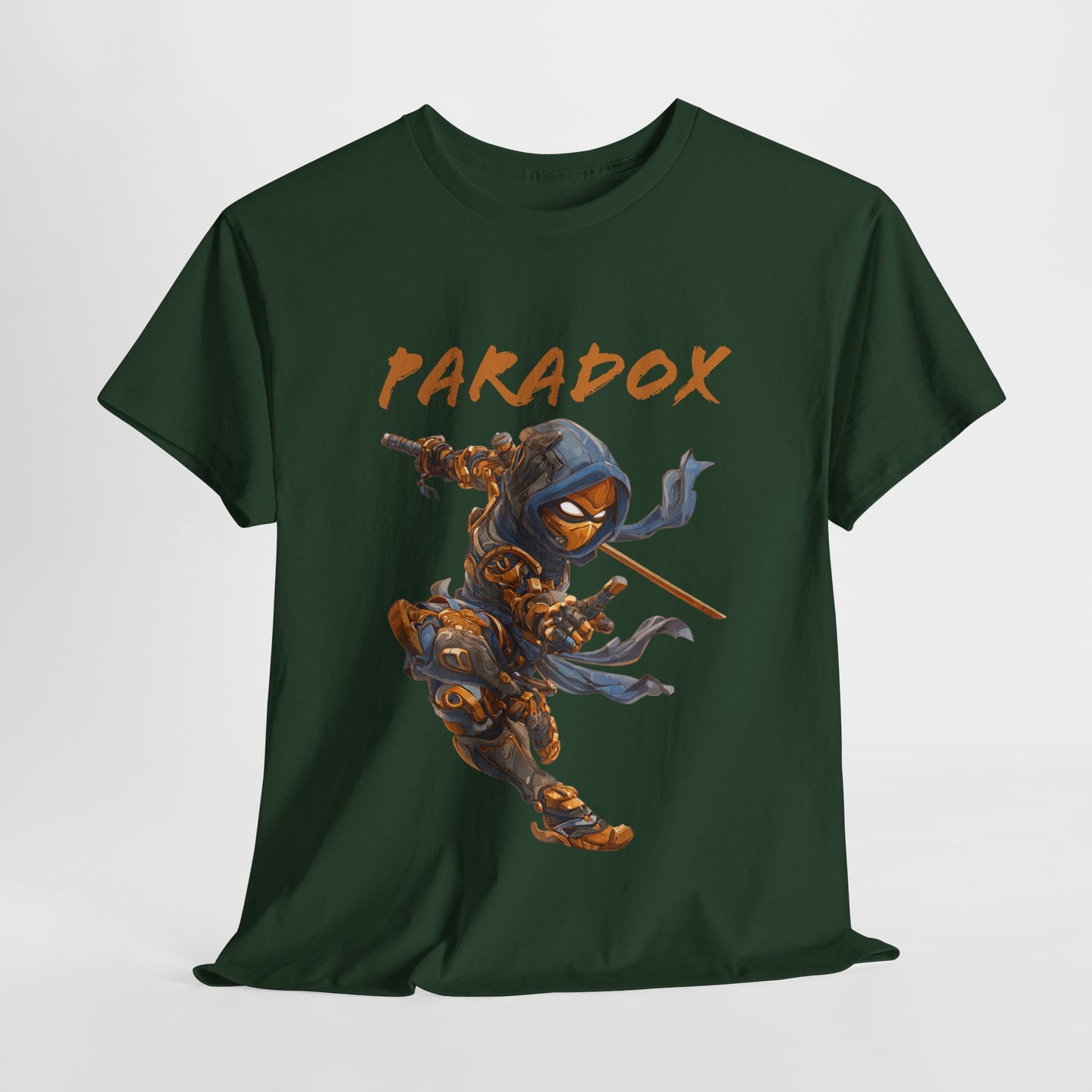 Green t-shirt with a graphic of a ninja 3.0