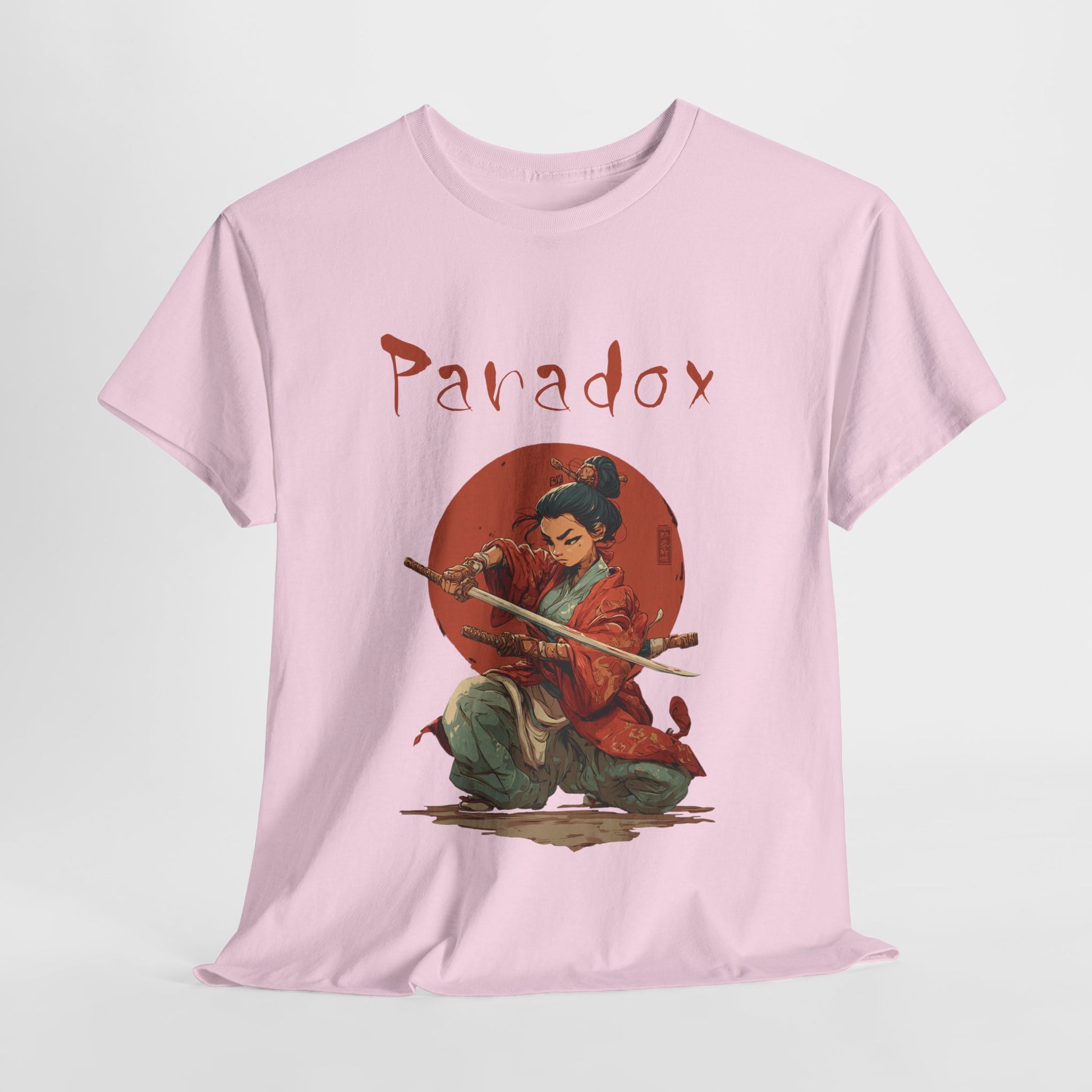 Pink t-shirt of Japanese lady Samurai