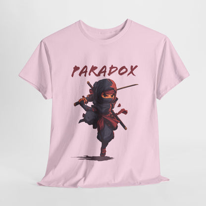 Pink t-shirt with a graphic of a ninja 2.0