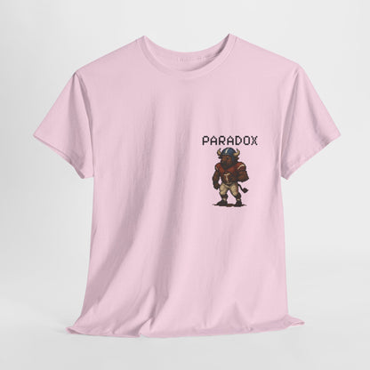 Pink t-shirt with a pixel graphic of a buffalo playing football NFL