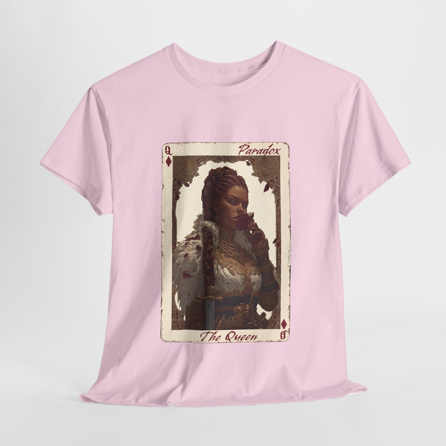 Pink t-shirt with graphic shirt of the queen of diamond