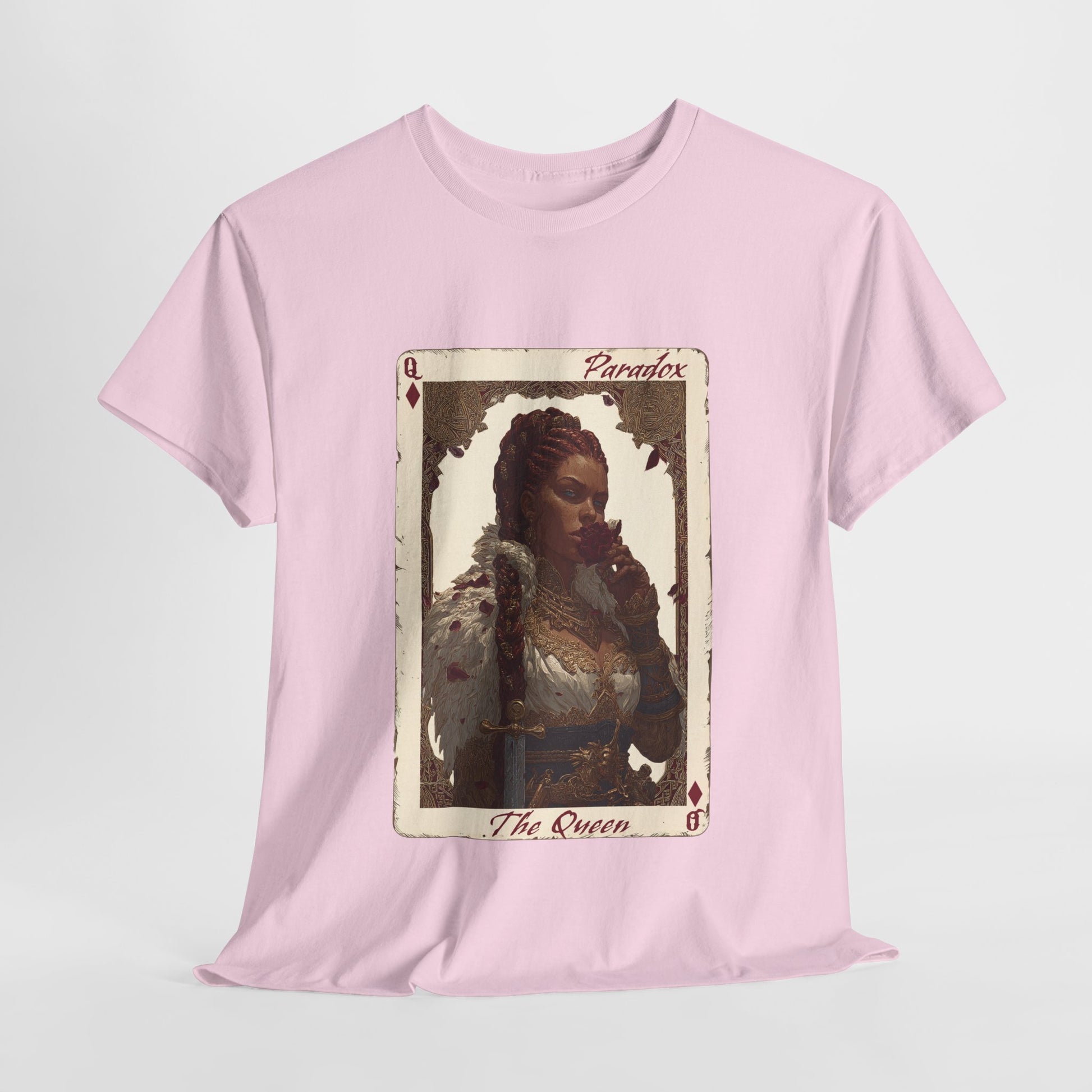 Pink t-shirt with graphic shirt of the queen of diamond