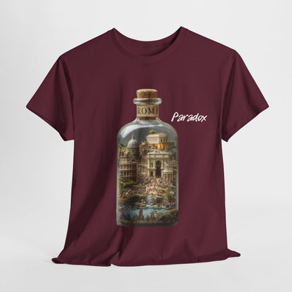 Red t-shirt of graphic bottle of Rome