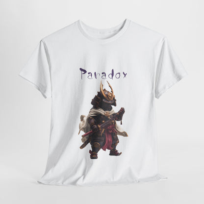 White graphic t-shirt of a ninja