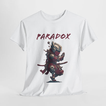 White t-shirt with a graphic of a ninja 7.0