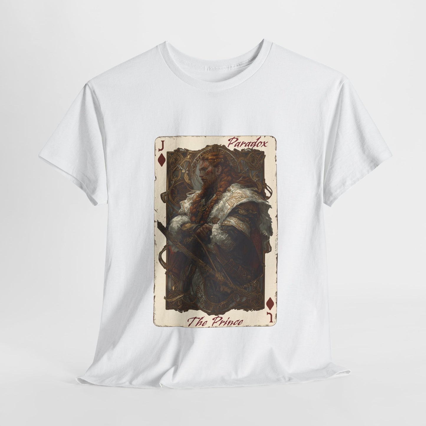 White t-shirt with graphic shirt of the prince of diamond