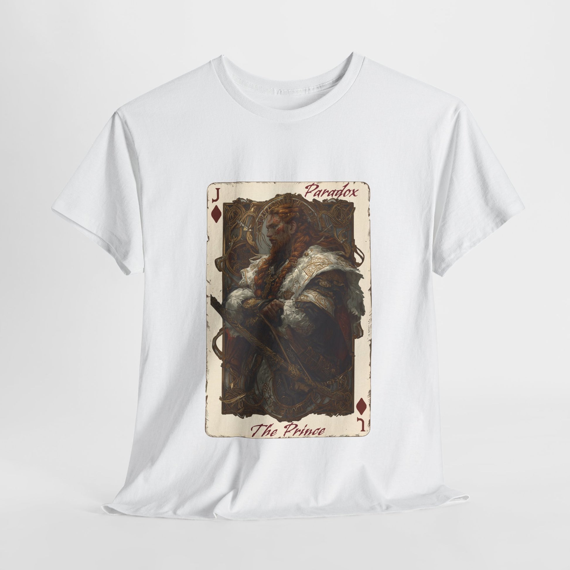 White t-shirt with graphic shirt of the prince of diamond